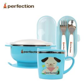 [PERFECTION] Baby Bowl Sets, Blue _ For Baby Tableware, Baby bowl, baby cup, spoon, fork _ Made in KOREA